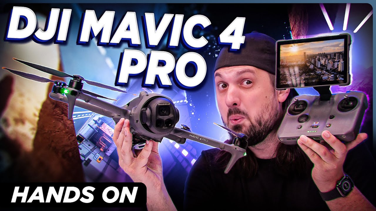 DJI Mavic 4 PRo e o NOVO CONTROLE com TELA GIRATÓRIA! (Hands On)