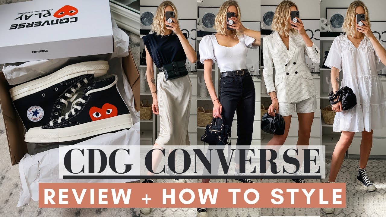 CDG CONVERSE BLACK HIGH TOP REVIEW & HOW TO STYLE + Comme Des Garçons x Converse 70s Lo Comparison