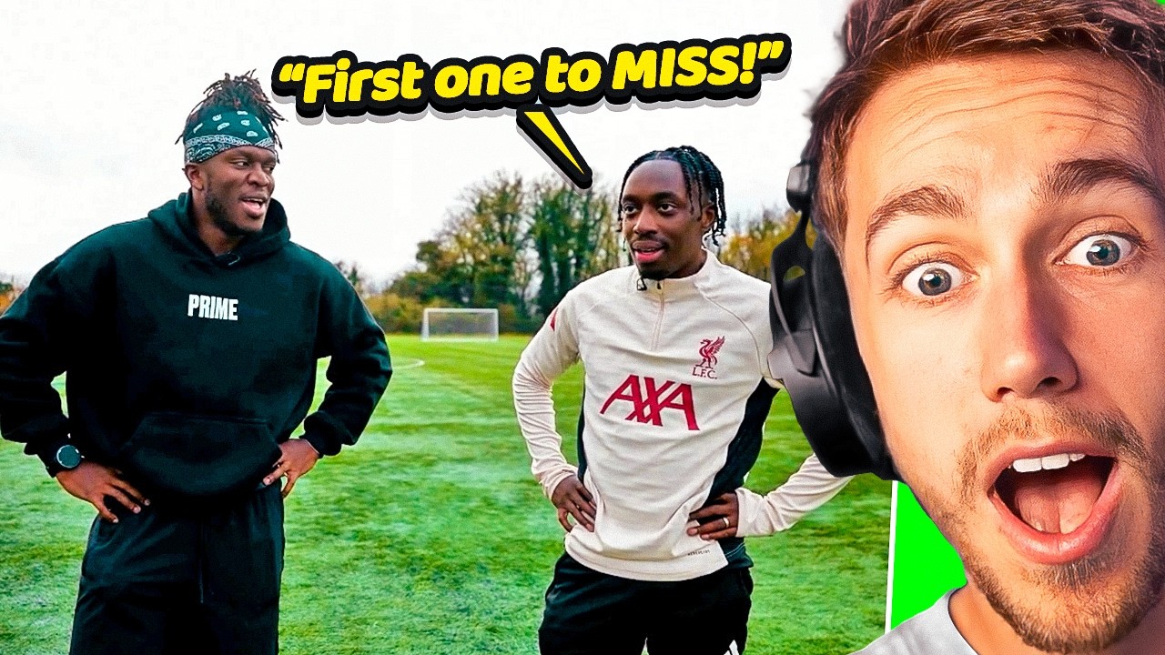 MINIMINTER REACTS TO CRAZY FOOTBALL CHALLENGES VS KSI!