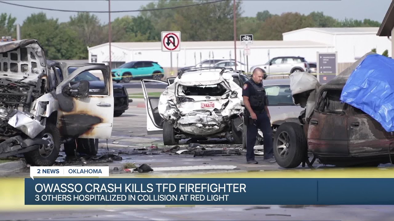 Tulsa firefighter dies in fiery Owasso crash