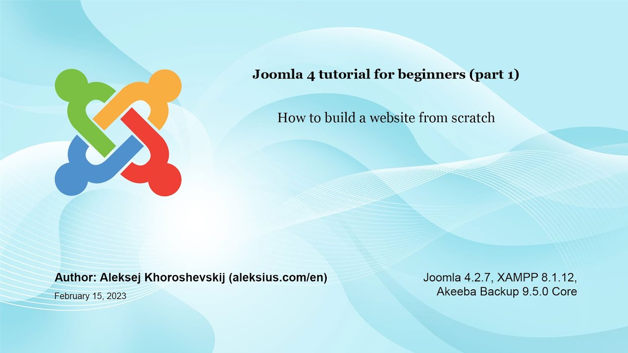 Учебное пособие по Joomla для начинающих (часть 1). Как создать сайт с нуля.