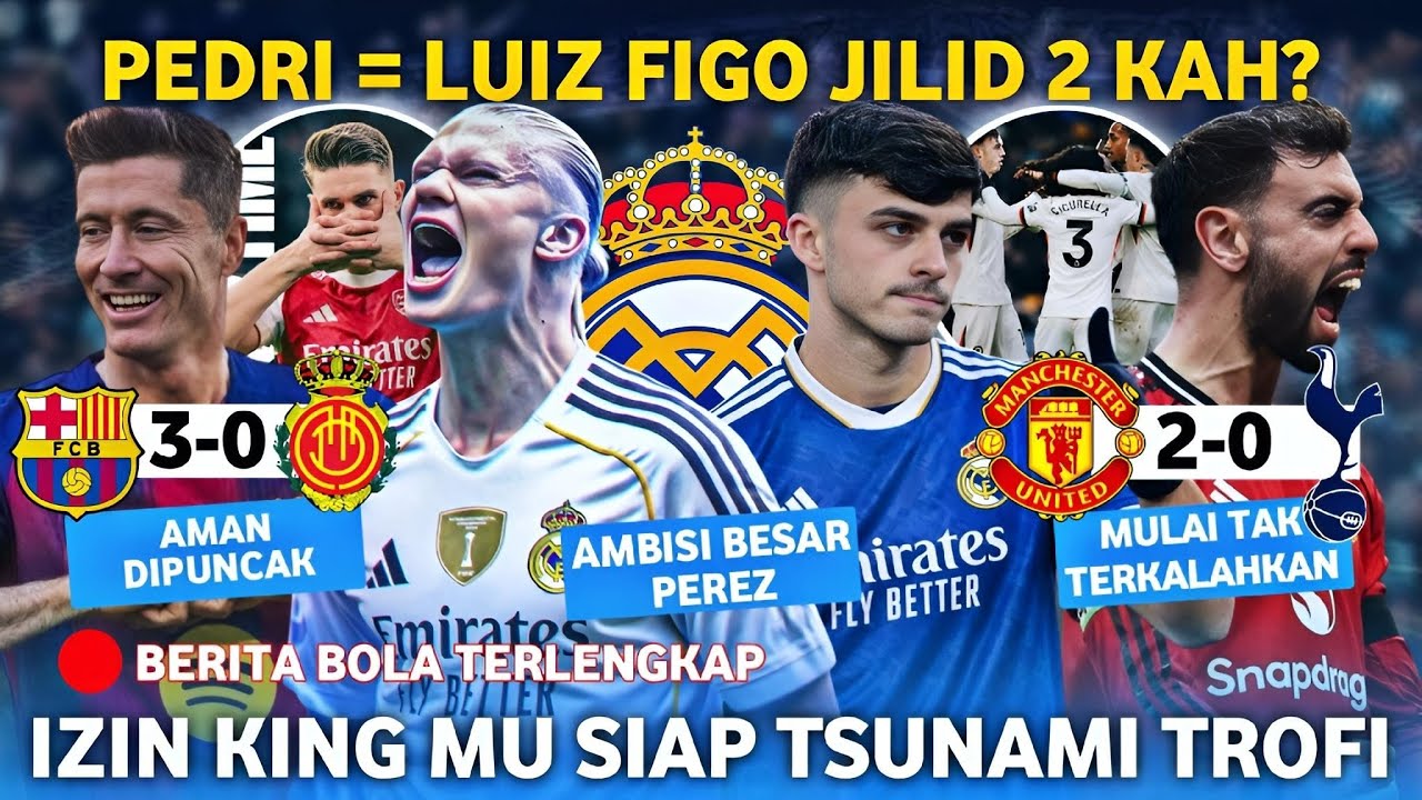 Ngeri Nih Madrid Ambil Haland Dan Pedri 🤑 Izin King MU Mau Tsunami Trofi 😎 Barca Aman Dipuncak