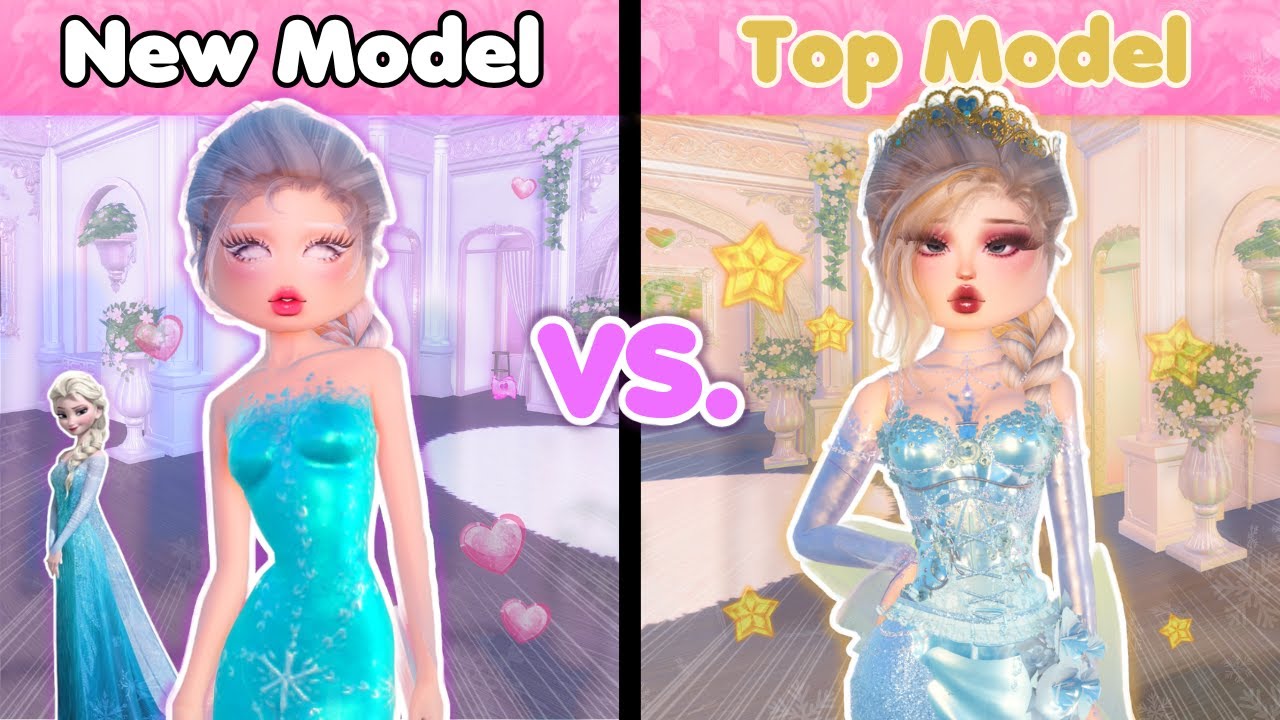 DISNEY PRINCESS OUTFITS BUT IT'S *TOP MODELS VS. NEW MODELS* (Dress to Impress)