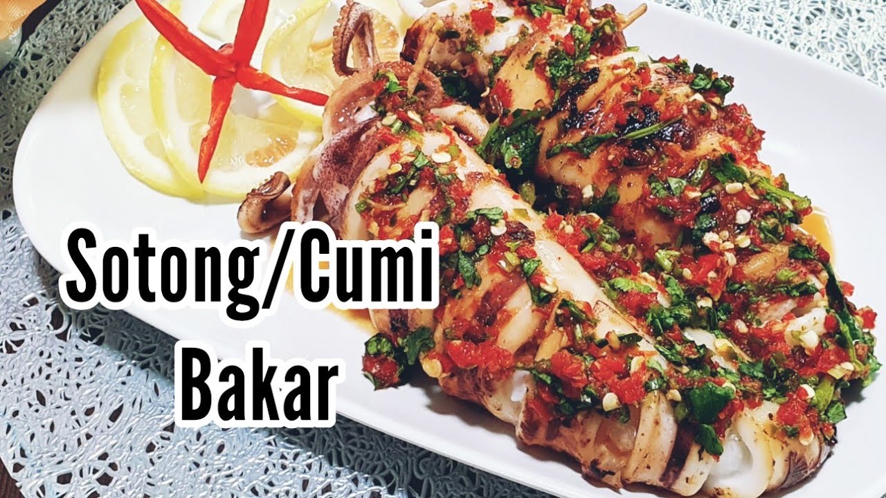 Easy Thai Style Grilled Squid Recipe / Cumi/Sotong Bakar Ala Thailand