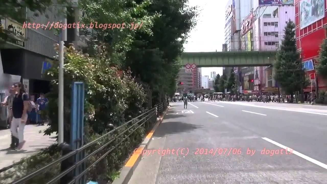 秋葉原の中央通りを自転車で走ってみました。The cycling Akihabara Chuo-dori