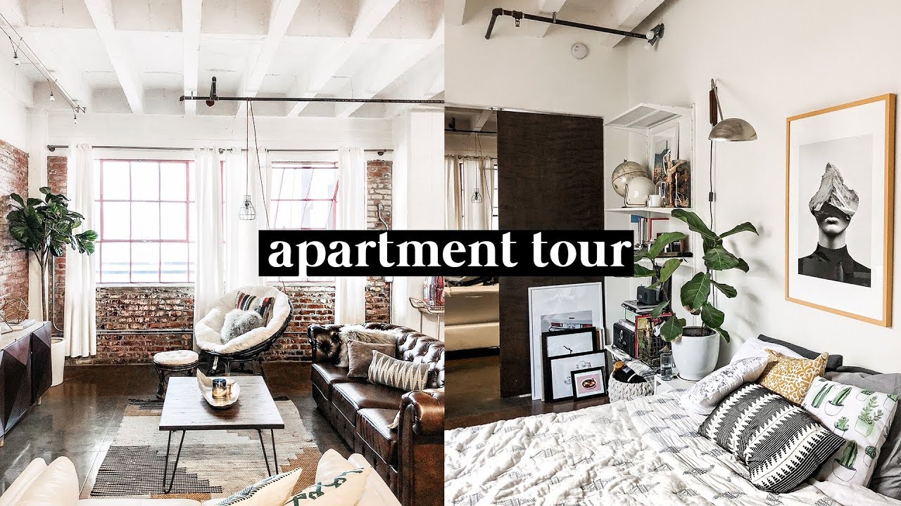 APARTMENT TOUR 2018 - Downtown Los Angeles Brick Loft // Imdrewscott