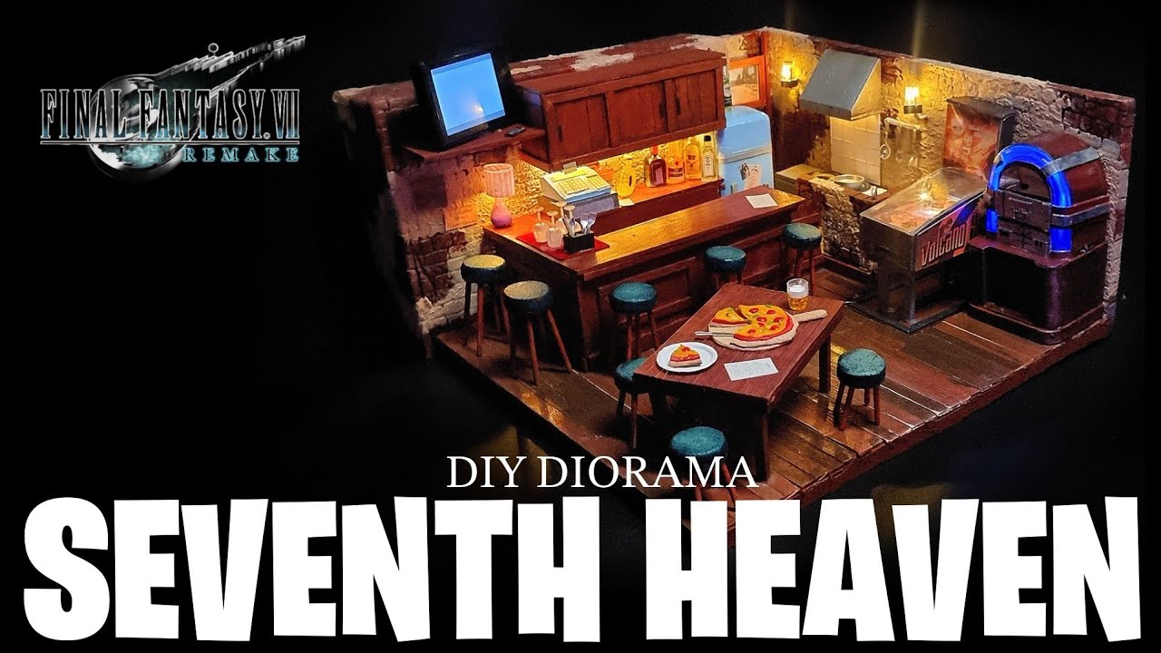 How To Make TIFA'S BAR but TINY! | DIY Final Fantasy 7 diorama