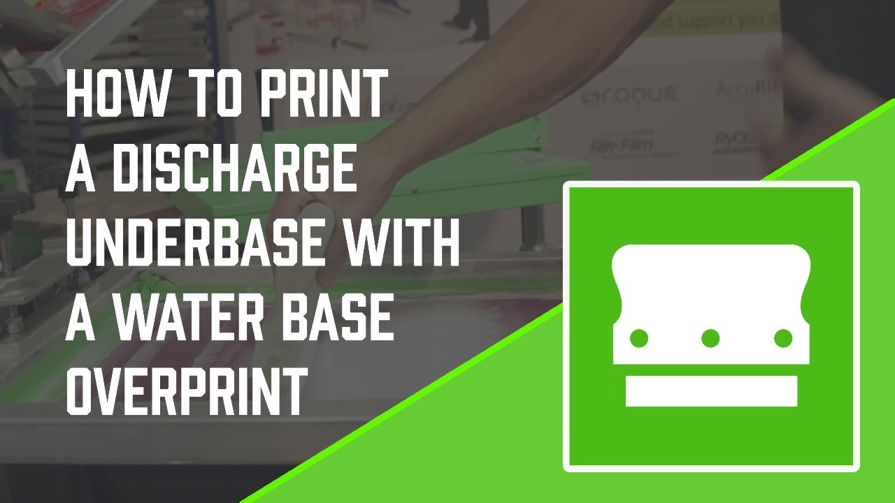 How to Screen Print A Discharge Under base with a Green Galaxy Water Based Overprint
