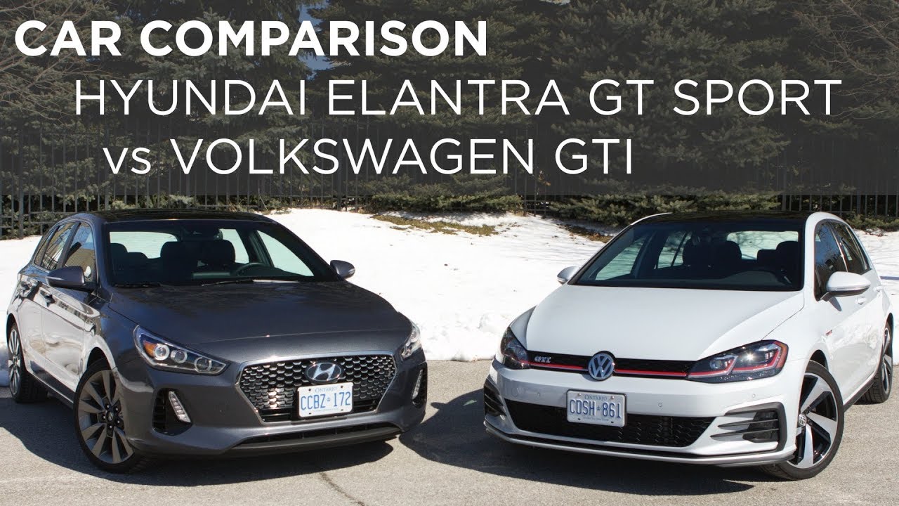Car Comparison | Volkswagen GTI vs Hyundai Elantra GT Sport | Driving ca