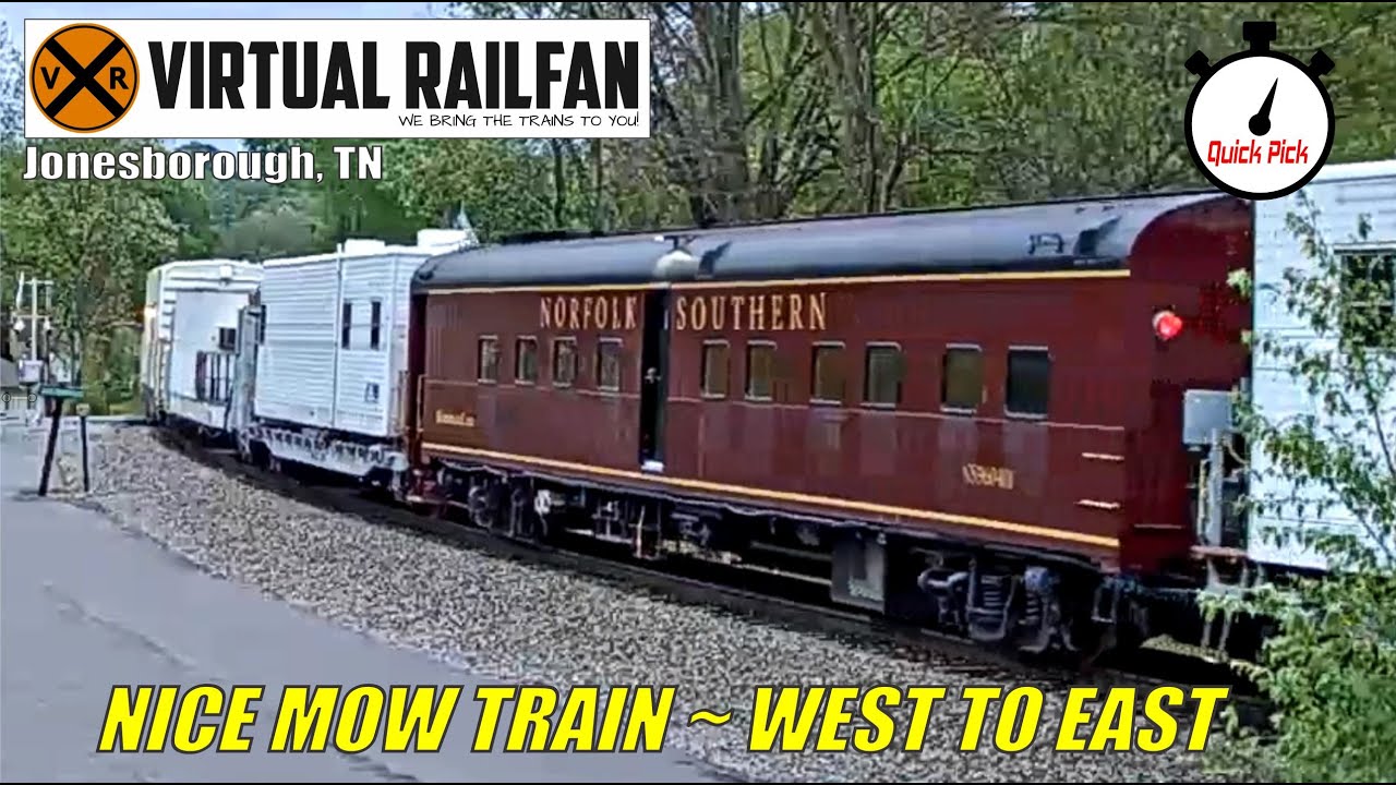 NICE SELECTION OF EQUIPMENT ON A MOW TRAIN, Jonesborough, TN. May 1, 2020