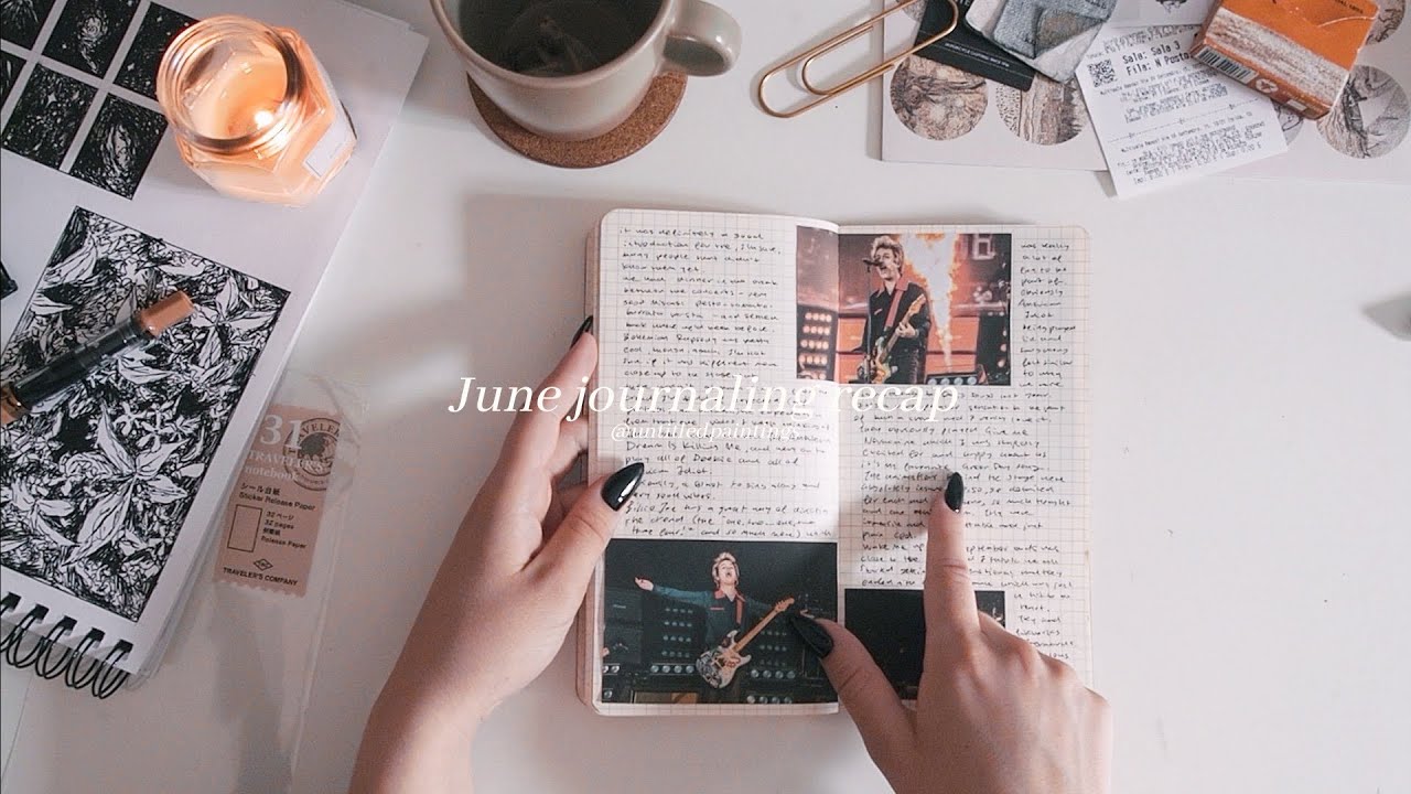 june 2024 journaling recap/flip-through | 6 months in the Hobonichi Hon, TN and moleskine🍊