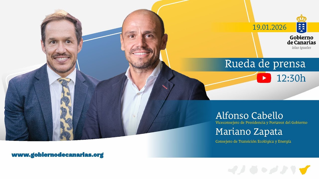 🔴Rueda de prensa posterior al Consejo de Gobierno del 19 de enero en Tenerife