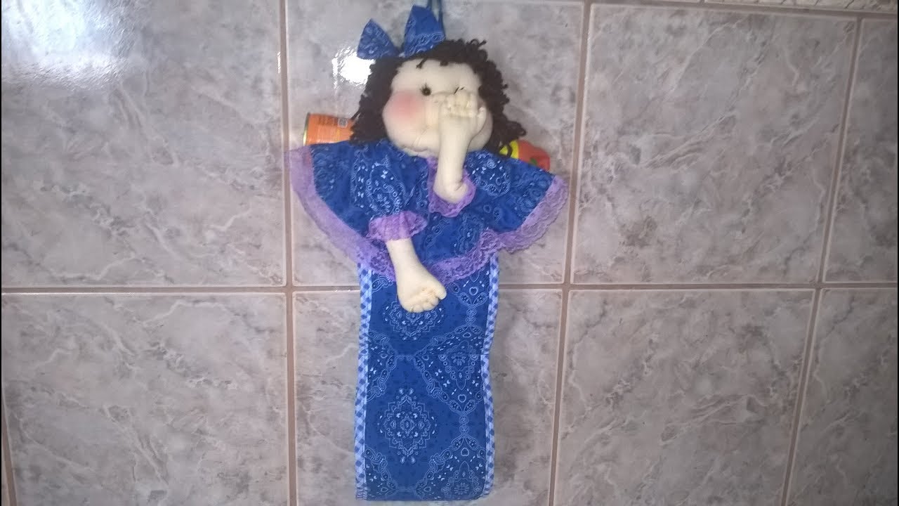 PORTA PAPEL HIGIÊNICO DA BONEQUINHA  parte 1