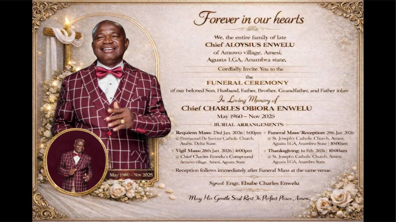 Late CHIEF Charles Obiora  Enwelu Goes Home