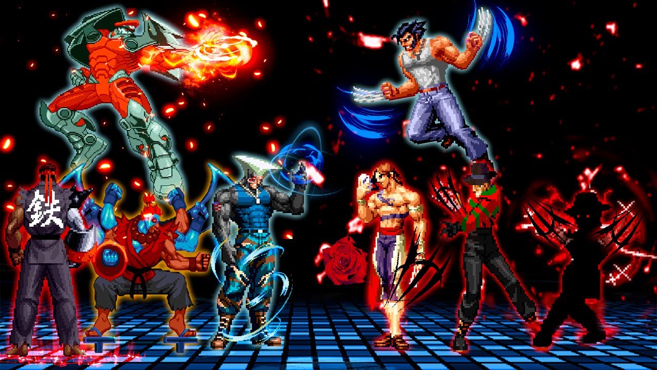 Cyber Street Fighter Team VS Garrators Team (Claws Team) | MUGEN