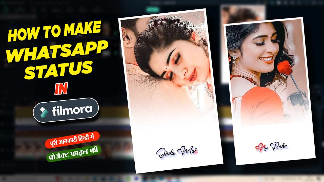 wondershare filmora se whatsapp status video kasie banaye || how to make status video in filmora