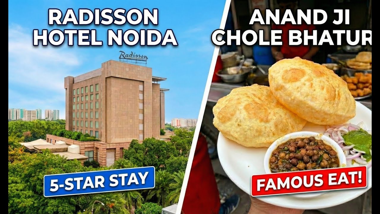 Radisson Hotel Noida Tour  Lajpat Nagar Market & Anand Ji Chole Bhature  #luxury #streetfood