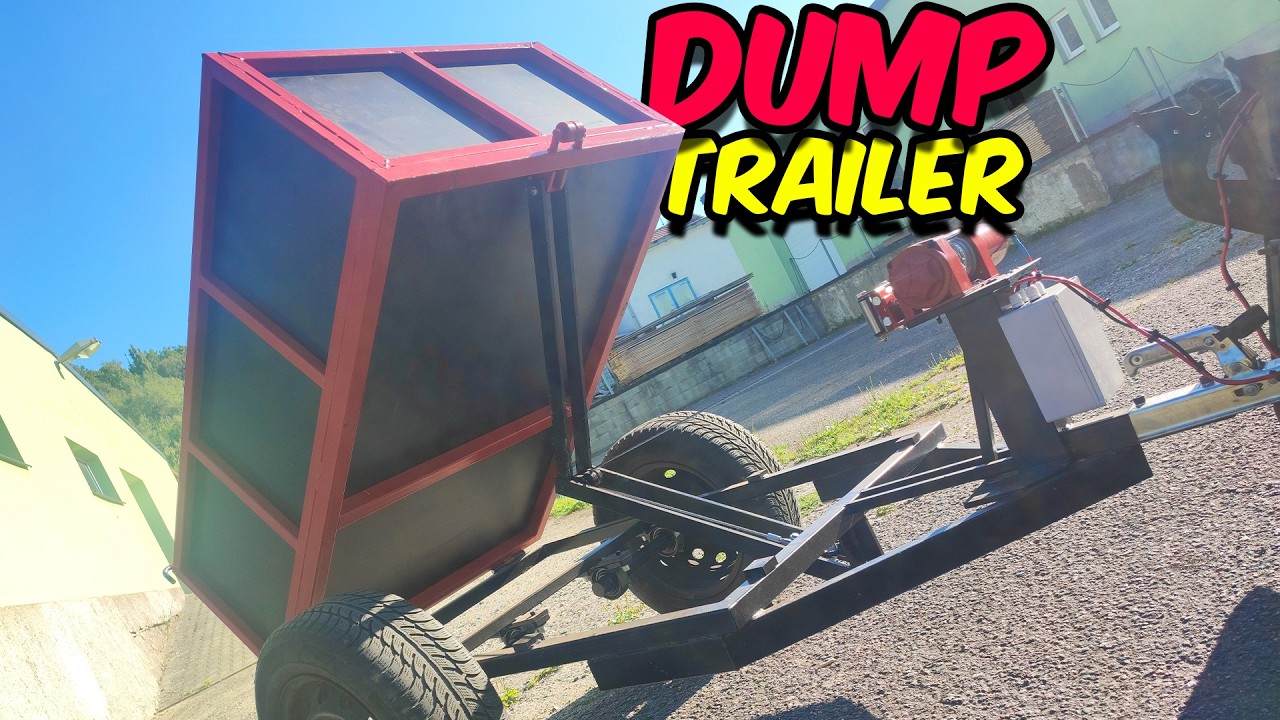I made winch powered dump trailer