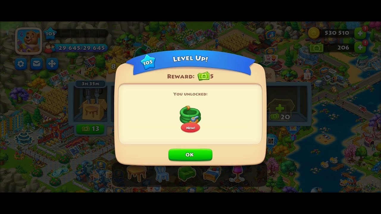 Township Gameplay 105 Level Up