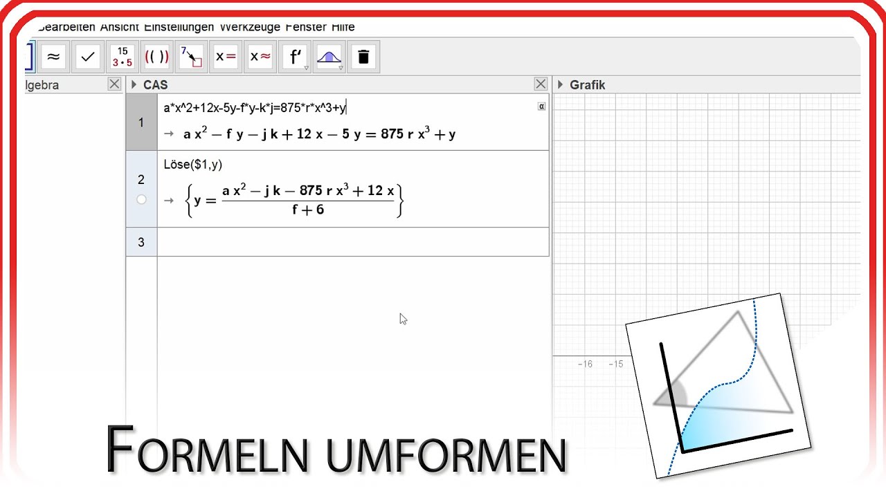 Formeln umformen | GeoGebra EasyGoing