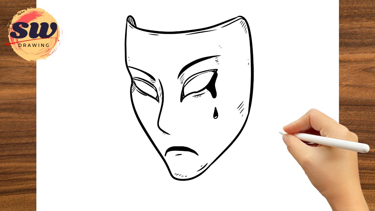 How to Draw Sad Face Mask