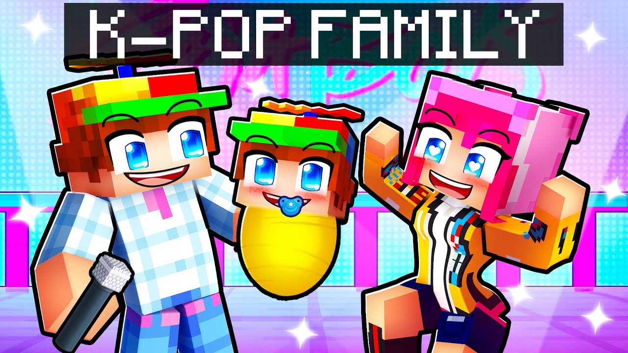 Having a K-POP DEMON HUNTER Family In Minecraft!