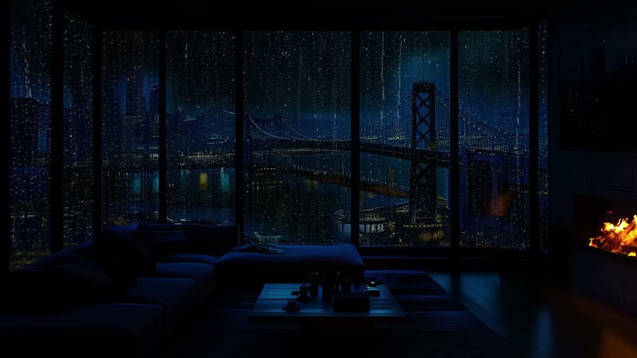 Cozy NYC Bedroom 🌧️ Rain & Soft Thunder for Deep Sleep, Stress Relief, Calm Mind and Night Ambience