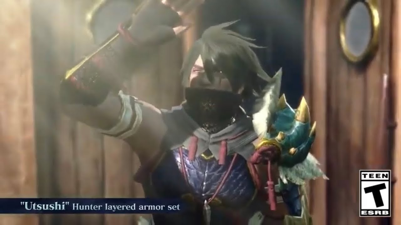 Utsushi layered armor set and Hunter voice