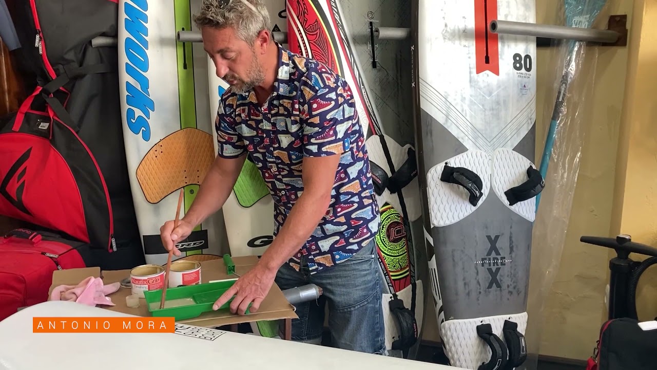 Tutorial: Bricowindsurf echamos antideslizante a nuestra tabla de windsurf...