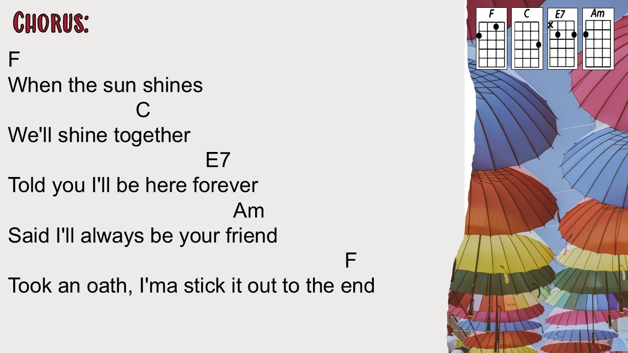 Umbrella - Rihanna (Ukulele Play Along)