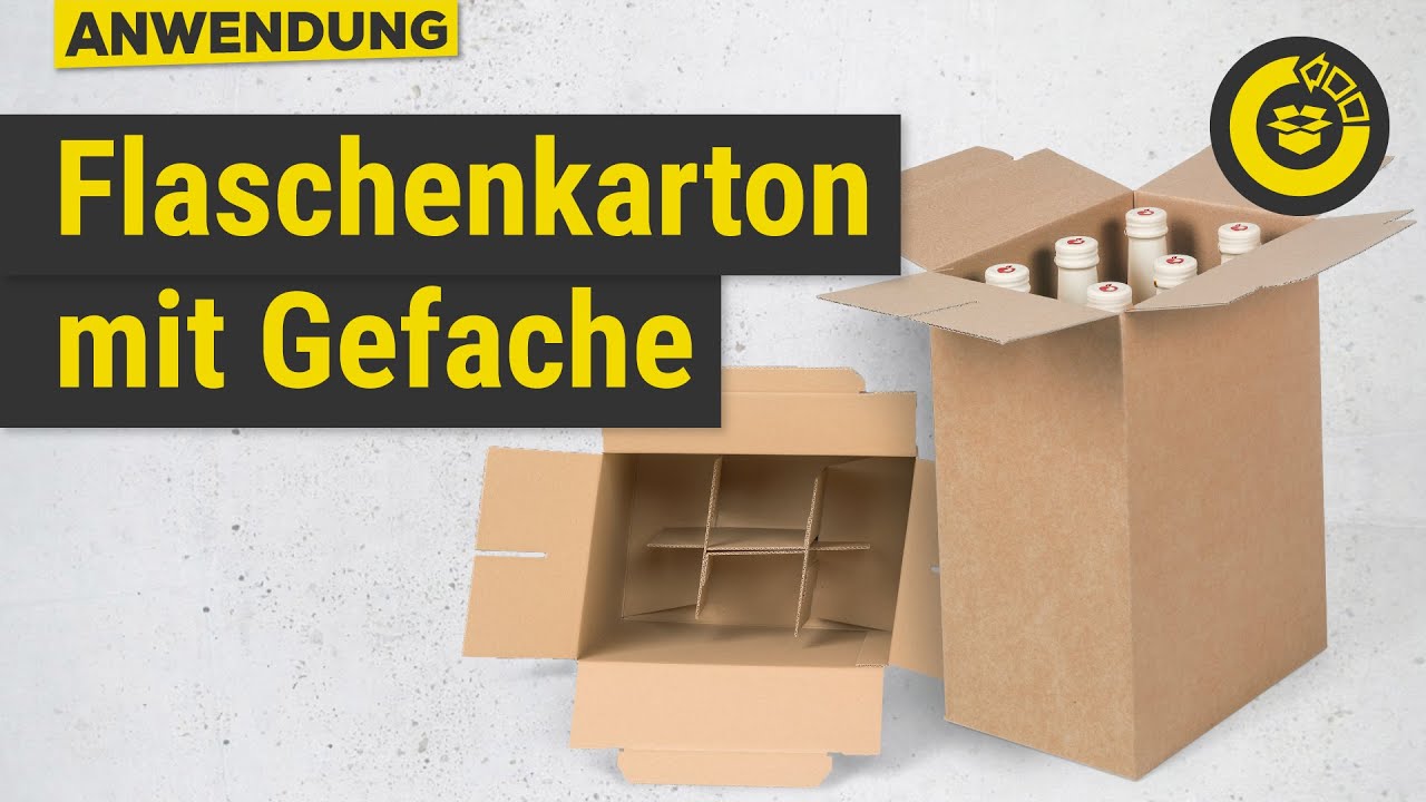 Flaschenkarton mit integriertem Gefache | TransPack-Krumbach