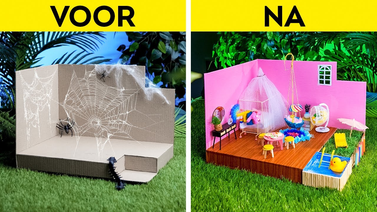GEWELDIGE DIY MINIATUURIDEEËN || Gaaf poppenhuis