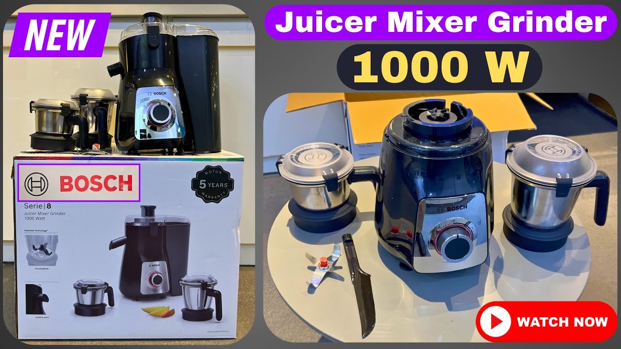 Bosch TrueMixx Pro 1000W Juicer Mixer Grinder MJ8723A1KI | Features & Demo Explained!