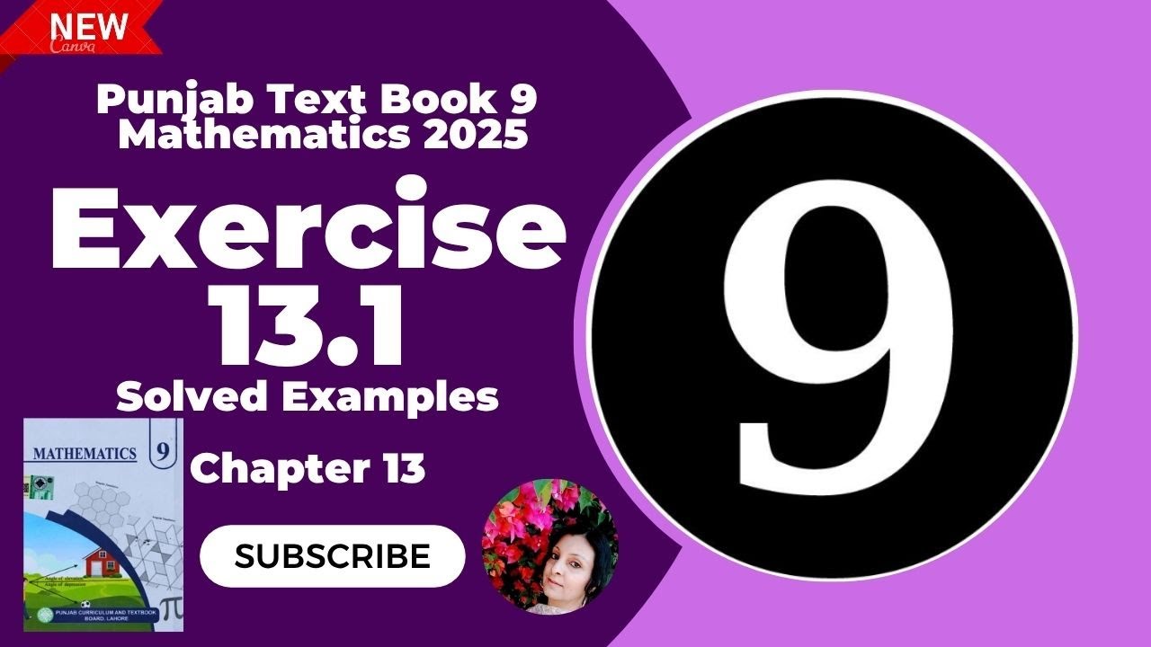9th Class Math New Book 2025 Exercise 13.1 || Class 9 Math Ch 13 Ex 13.1 || SNC || Qurrat Ul Ain