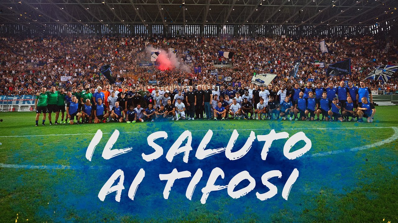 Il saluto Atalanta-tifosi al Gewiss Stadium
