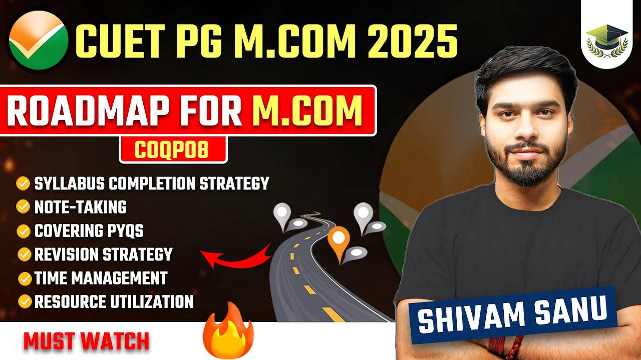 CUET PG 2025 M.COM ROADMAP || COQP08 (M.COM) ROADMAP