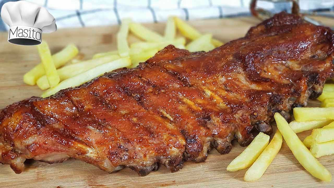 Costillas al horno estilo foster hollywood, muy f&aacute;ciles y ricas