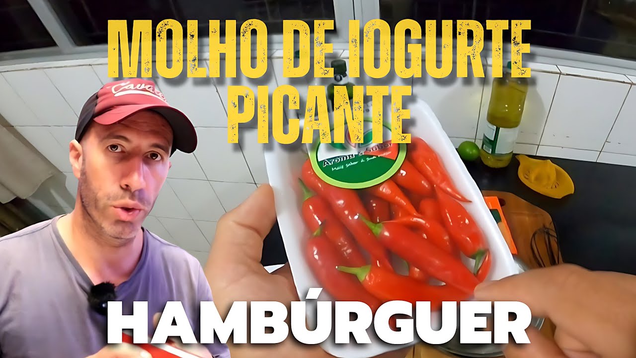 COMO PREPAREI MOLHO de IOGURTE com PIMENTA? Preparo de HAMBÚRGUER 🍔