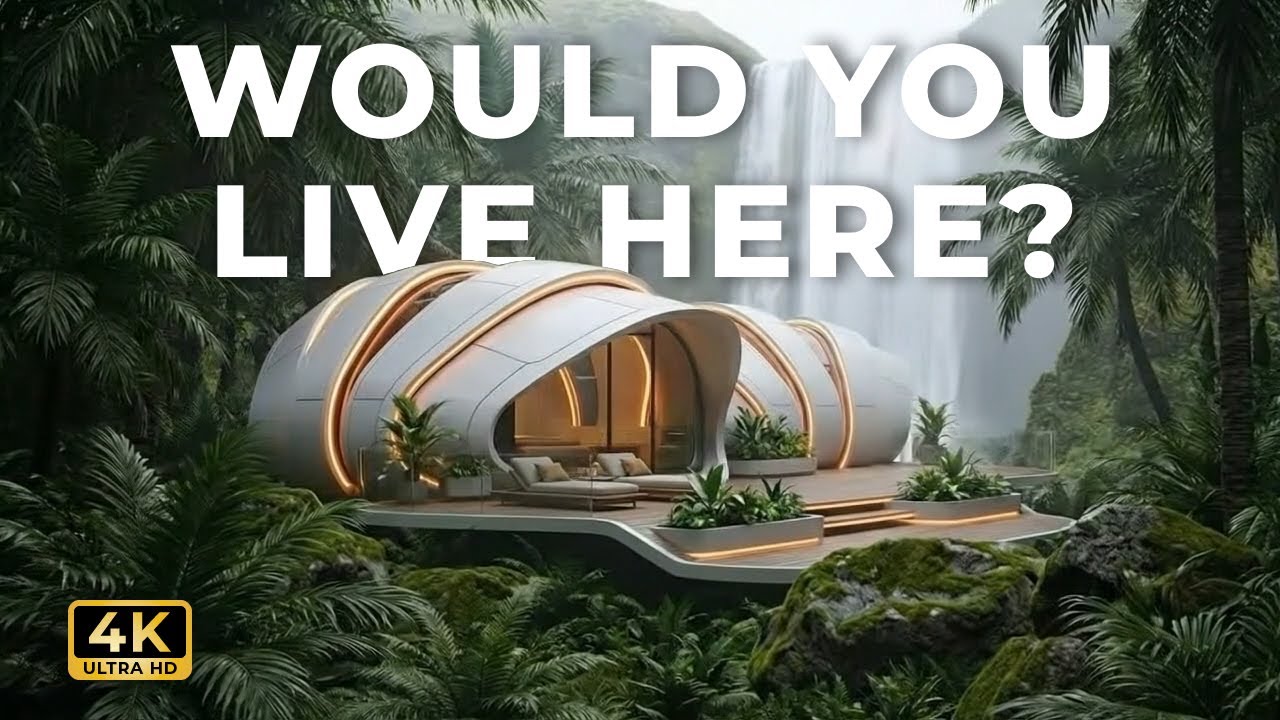 Futuristic Jungle Pod House: Modern Luxury Home Tour (4K 60FPS)