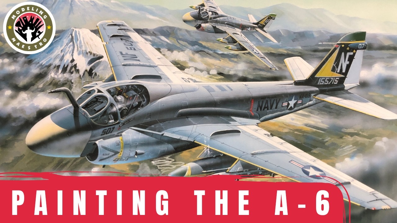 Hobbyboss A-6A Intruder 1/48 scale - Model Painting and Review - Masking, Airbrushing - 4K