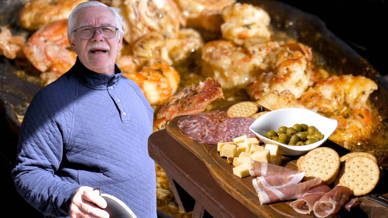 ASADO ARGENTINO con LANGOSTINOS y SALM&Oacute;N CHILENO a la Parrilla 🇦🇷🔥🇨🇱 | Receta y Reflexiones 🦐
