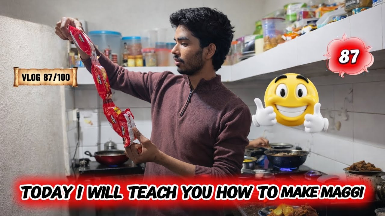 Today, I will😅teach you how to make Maggi 🍜 (#VLOG 87/100)