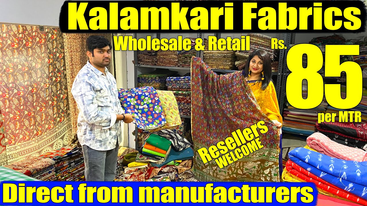 Kalamkari Fabrics Manufacturers in Hyderabad Rs85 Cotton Bedsheets & Dupattas also Ikkat Suppliers