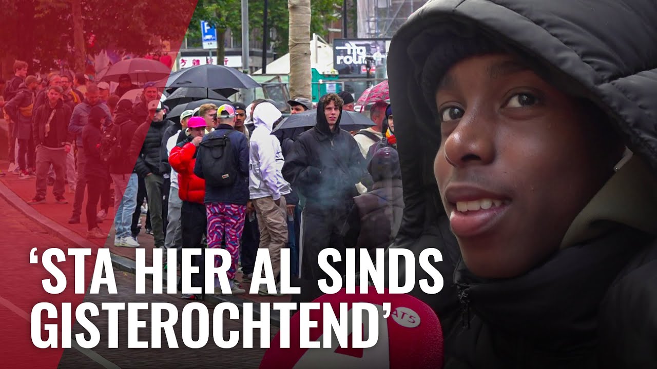 Enorme rij voor jubileumschoen