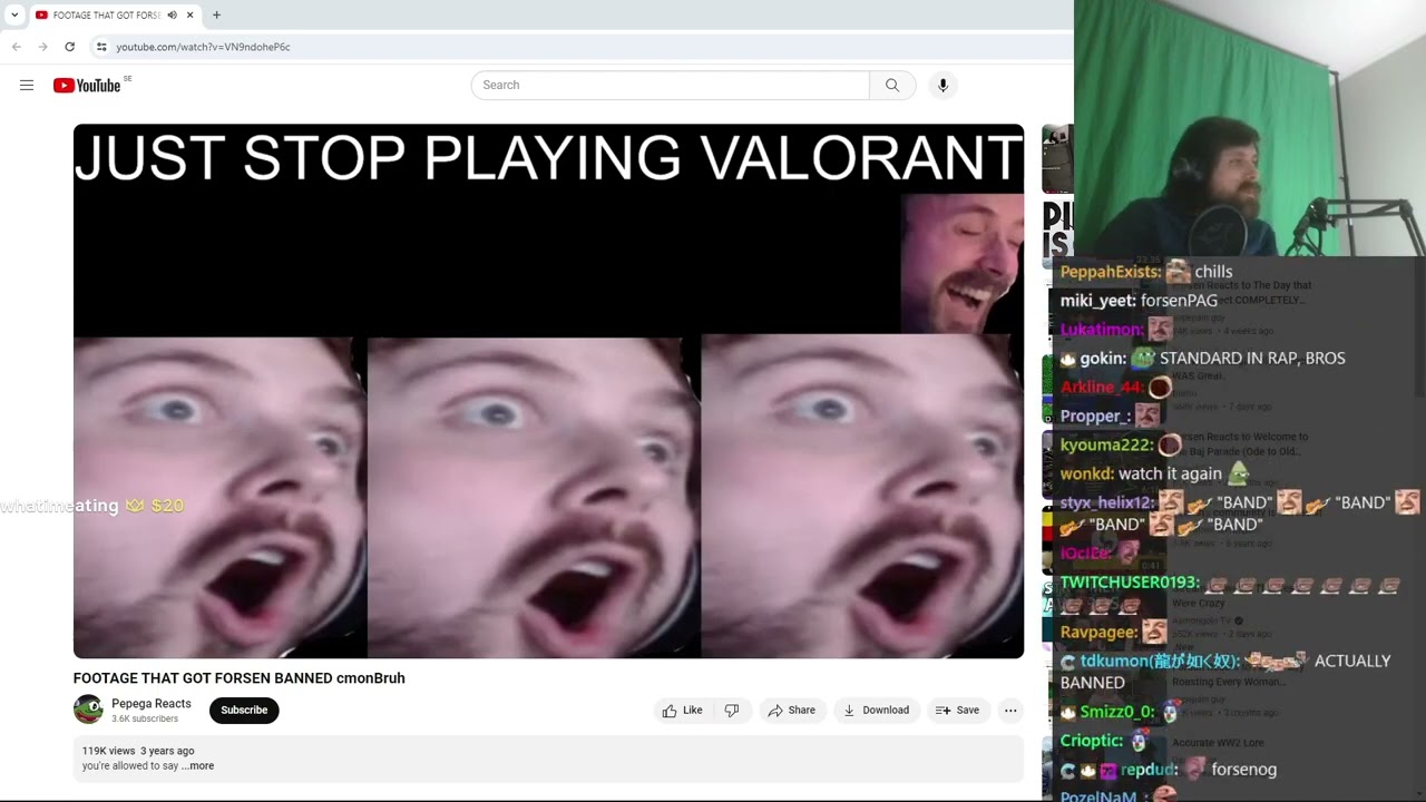 Forsen Reacts to FOOTAGE THAT GOT FORSEN BANNED cmonBruh