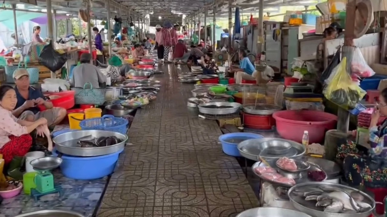 🇻🇳 Morning at Vĩnh Bình Market – Real Rural Vietnam Daily Life