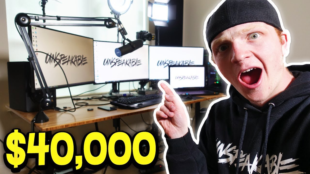 MY $40,000 GAMING & RECORDING SETUP!