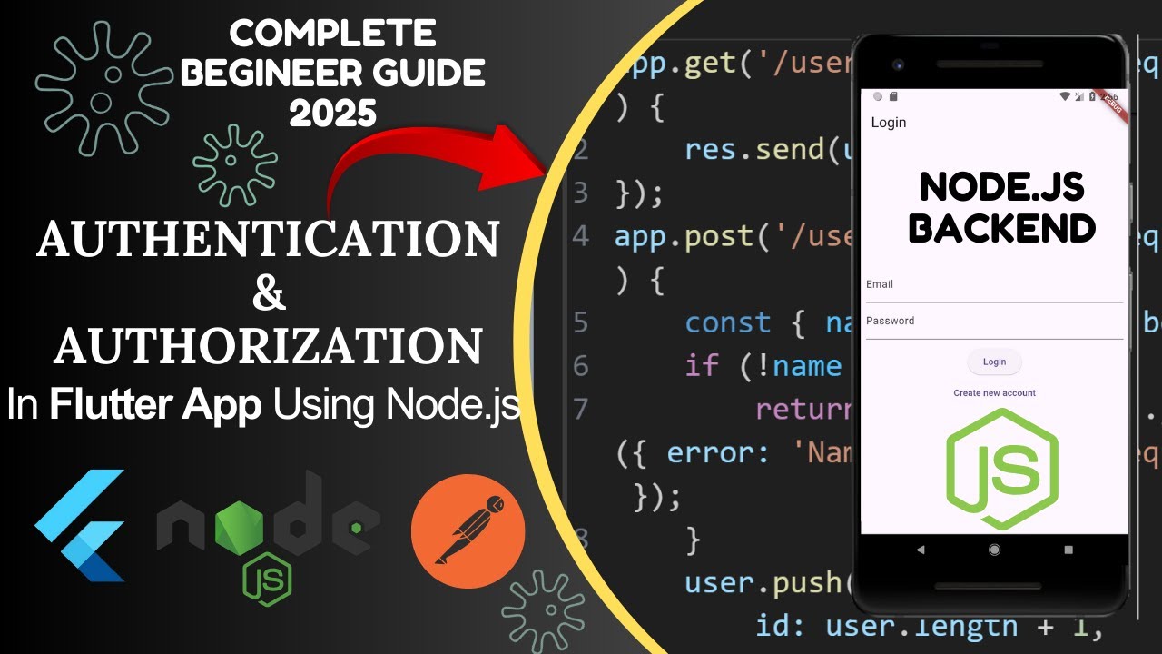 Flutter Authentication & Authorization with Node.js Backend (JWT, Role-Based Access, Secure API