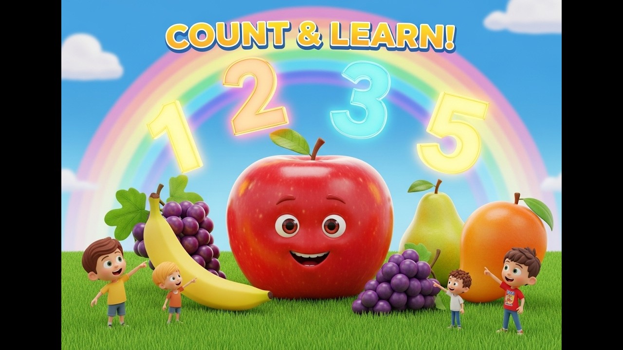 Counting Fruits Song 1 to 10 🍎 | Learn Colors & Numbers | Fun Kids Nursery Rhyme | 3D Animation