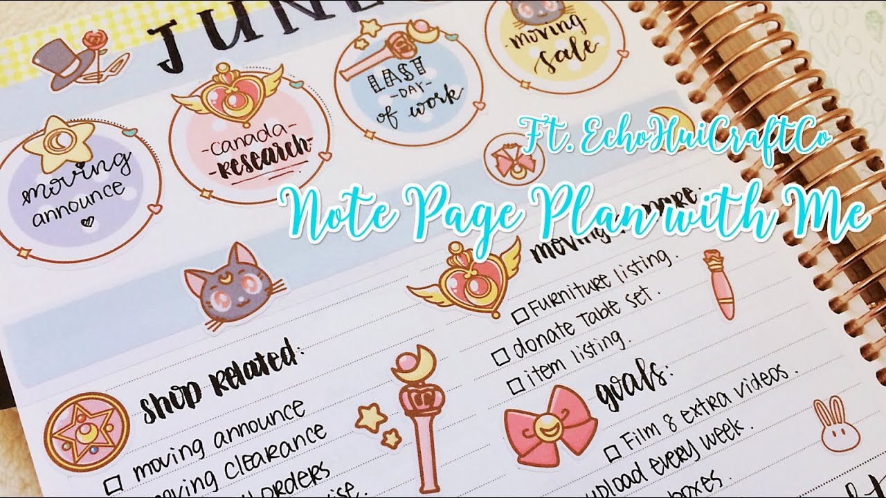 Note Page Plan with Me - Ft. EchoHuiCraftCo